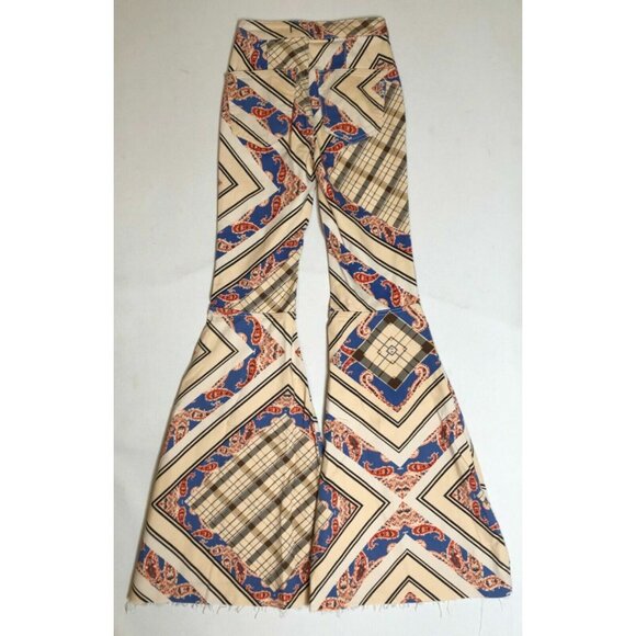 Free People Just Float On Printed Flare Jeans High Rise - Picture 4 of 4